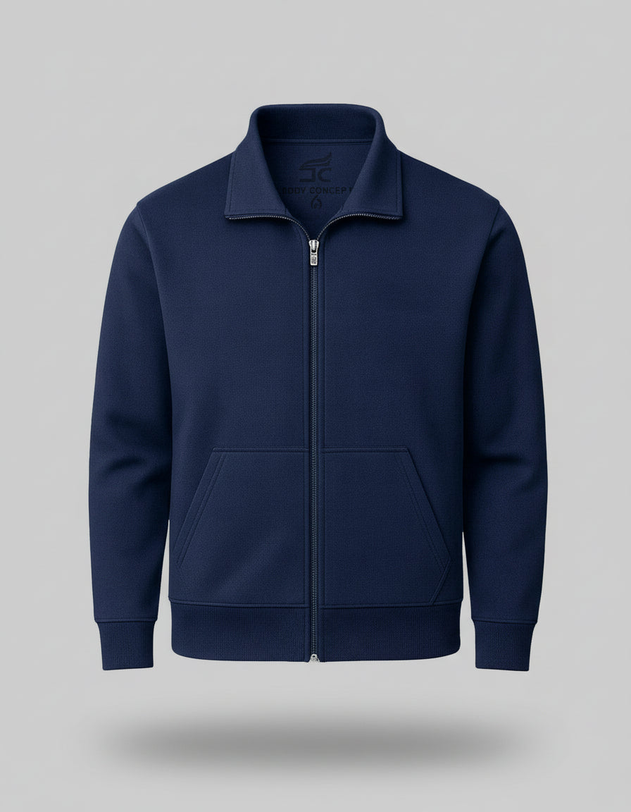 Dark Blue Collar Jacket